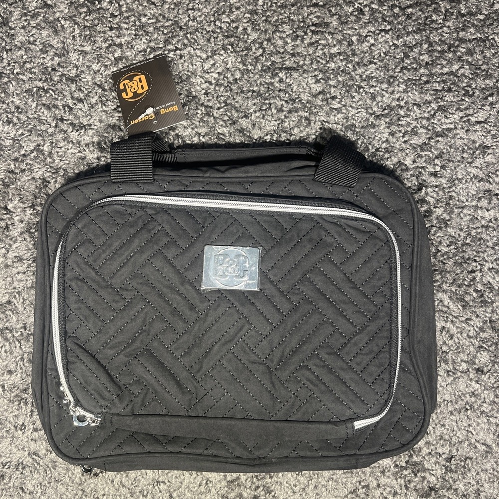 Bang And‎ Carry Large Hanging Travel Bag With Pockets Black Quilted